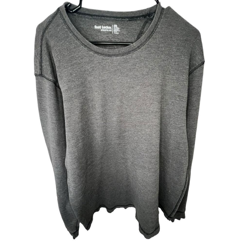 Men’s Foot Locker Dark Grey Basic Long Sleeve Thermal T-Shirt